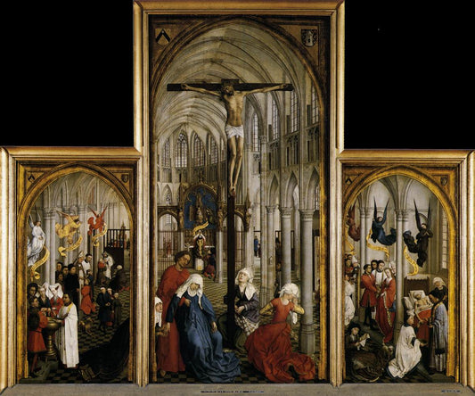The Seven Sacrements (Altarpiece), vintage artwork by Rogier van der Weyden, A3 (16x12") Poster Print