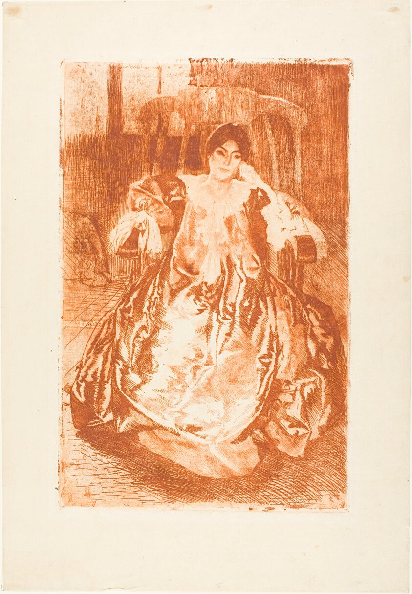 The Silk Dress by  Albert Besnard, 23x16"( A2 size) Poster Print