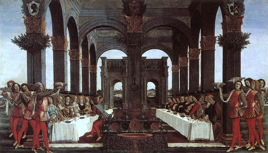 The Story of Nastagio degli Onesti (Fourth Episode), vintage artwork by Sandro Botticelli, A3 (16x12") Poster Print