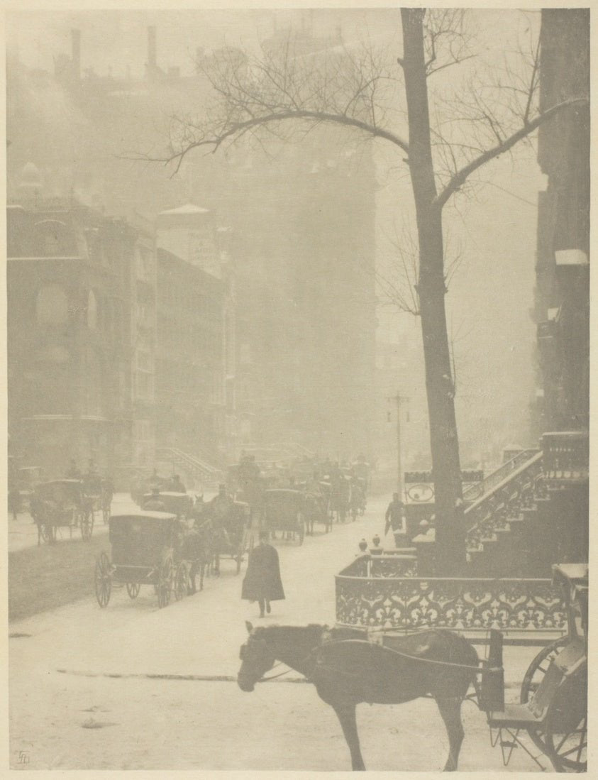 The Street, Fifth Avenue by  Alfred Stieglitz, 23x16"( A2 size) Poster Print