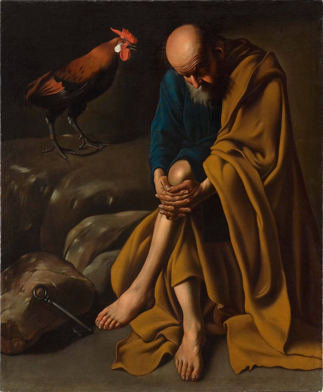 The Tears of Saint Peter, vintage artwork by Juan Bautista Maíno, 12x8" (A4) Poster