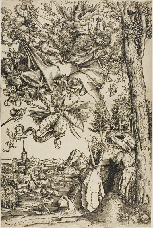 The Temptation of Saint Anthony by  Lucas Cranach the Elder, 23x16"( A2 size) Poster Print
