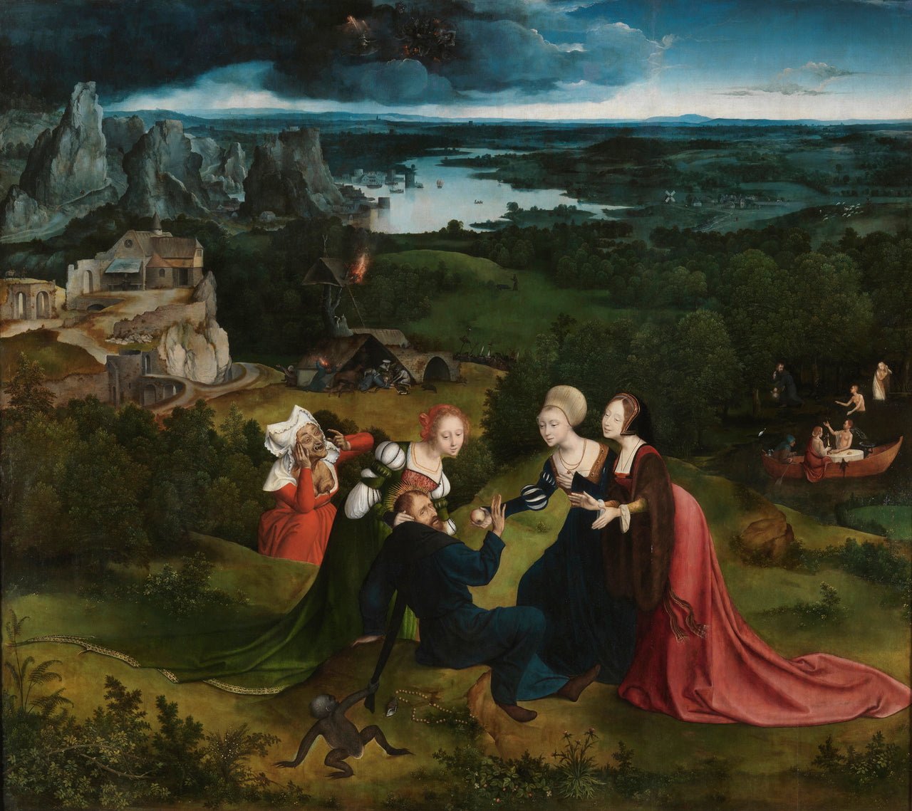 The Temptations of Saint Anthony, vintage artwork by Quentin Massys, A3 (16x12") Poster Print