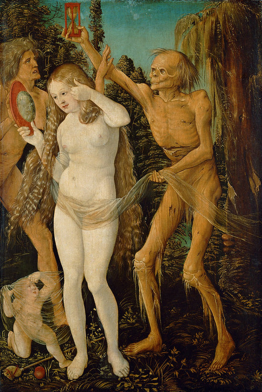 The Three Ages and Death, vintage artwork by Hans Baldung, A3 (16x12") Poster Print