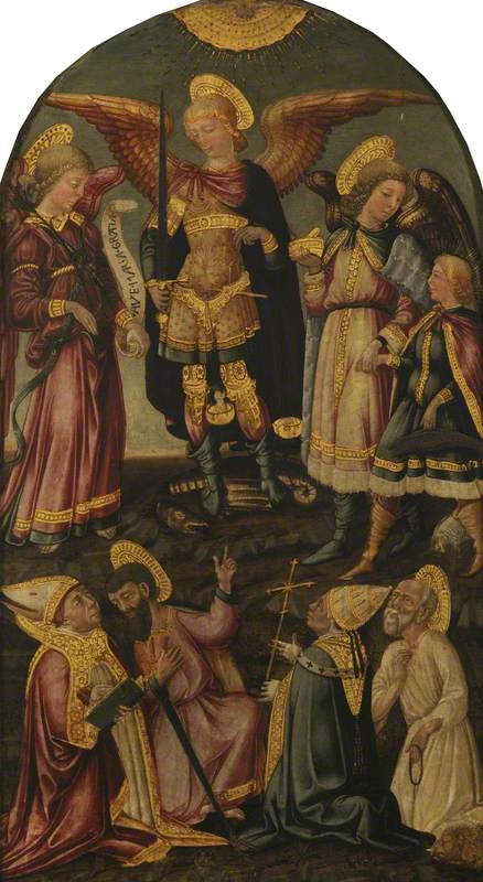 The Three Archangels, vintage artwork by Neri di Bicci, A3 (16x12") Poster Print