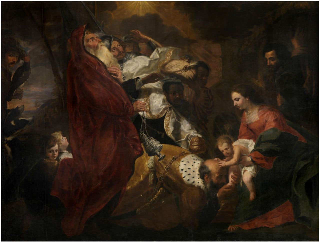 The Three Magi, vintage artwork by Hendrick van Balen, 12x8" (A4) Poster