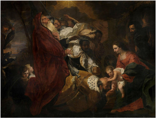 The Three Magi, vintage artwork by Hendrick van Balen, 12x8" (A4) Poster