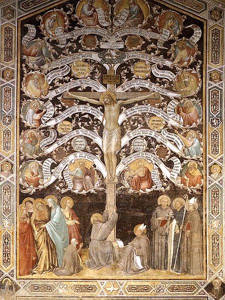The Tree of Life, vintage artwork by Taddeo Gaddi, 12x8" (A4) Poster