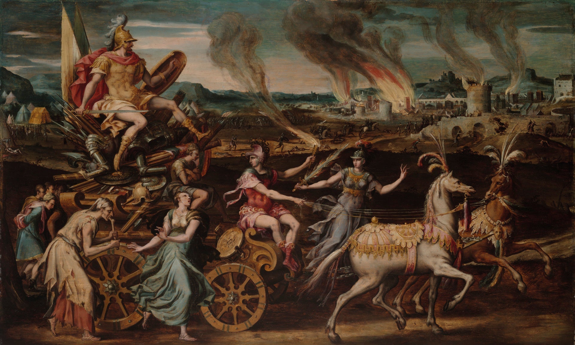 The Triumph of Mars, vintage artwork by Antoine Caron, A3 (16x12") Poster Print