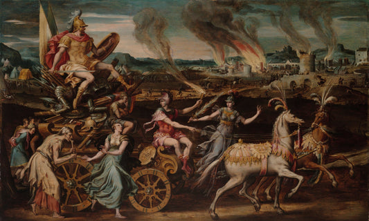 The Triumph of Mars, vintage artwork by Antoine Caron, A3 (16x12") Poster Print