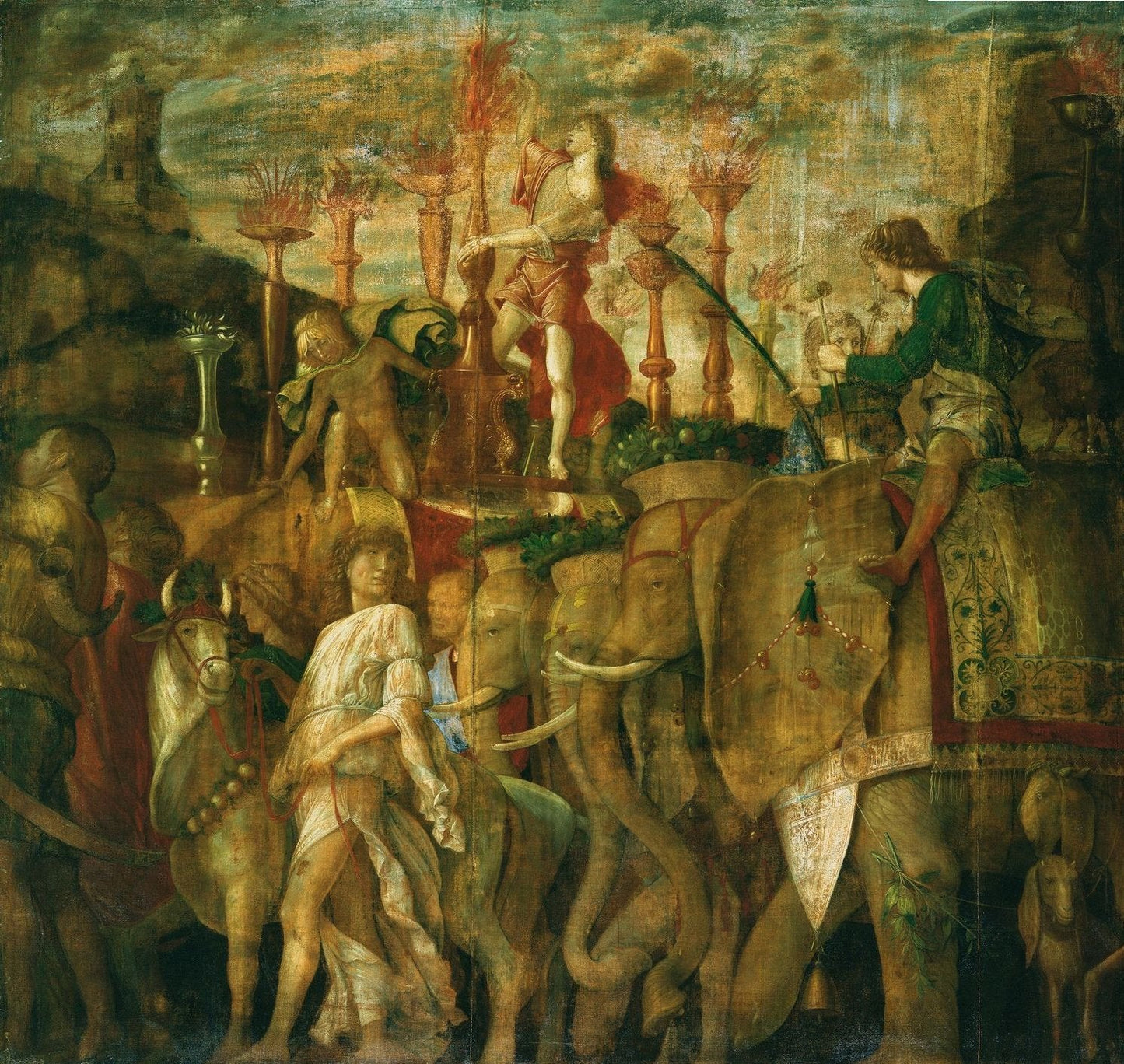 The Triumphs of Caesar - The Elephants, vintage artwork by Andrea Mantegna, A3 (16x12") Poster Print