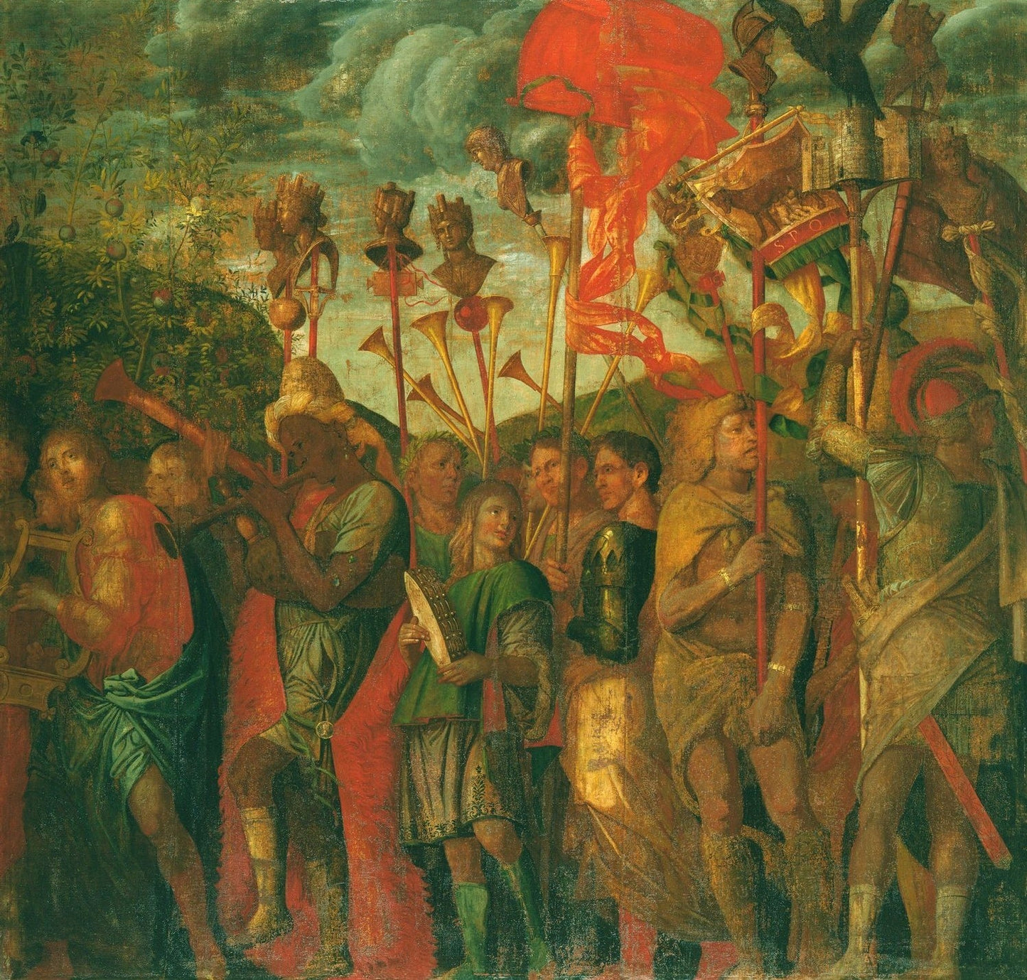 The Triumphs of Caesar - The Musicians, vintage artwork by Andrea Mantegna, A3 (16x12") Poster Print