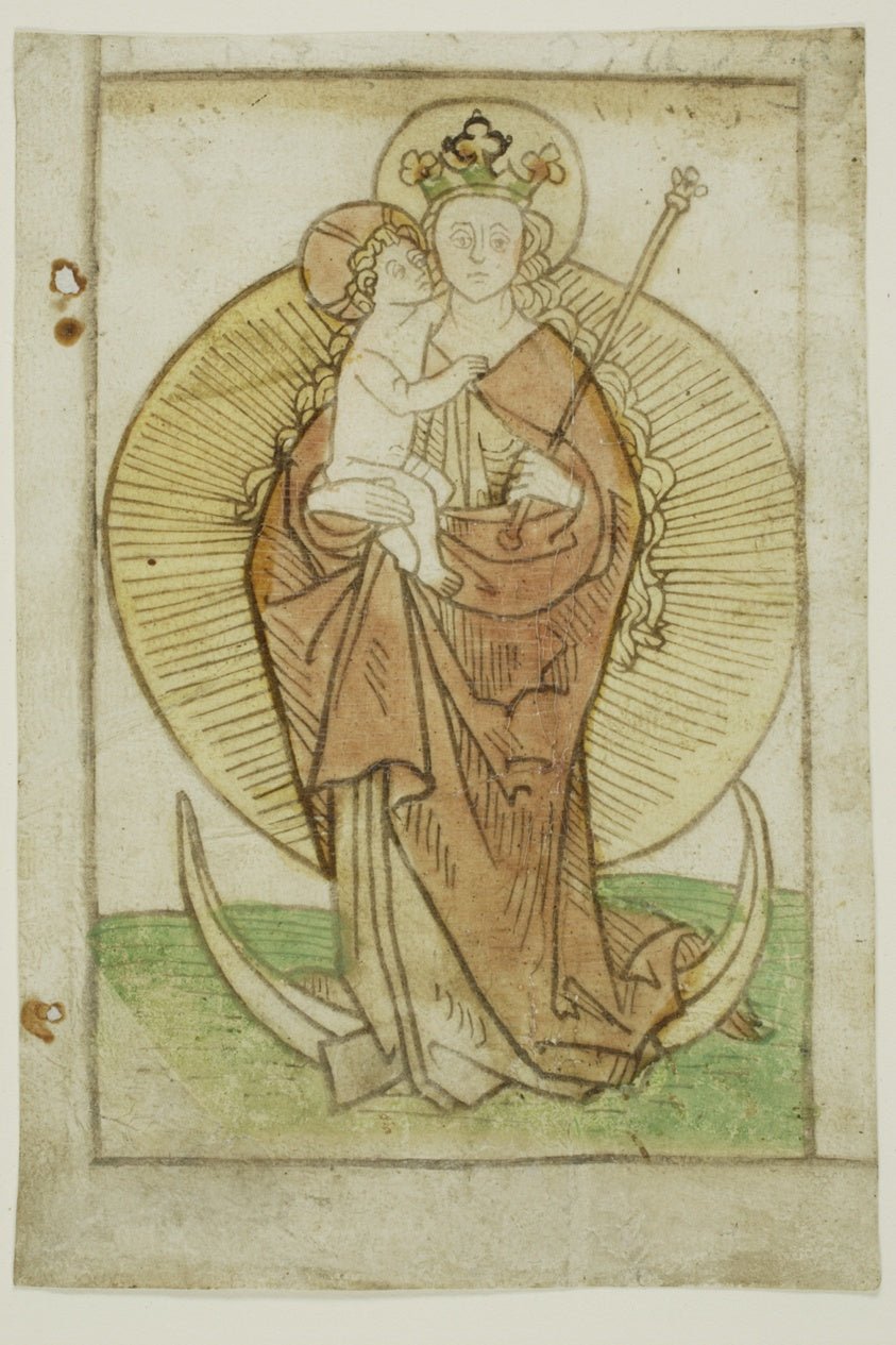 The Virgin and Child with Crown and Sceptre on a Crescent by  Unknown Artist, 23x16"( A2 size ) Poster Print