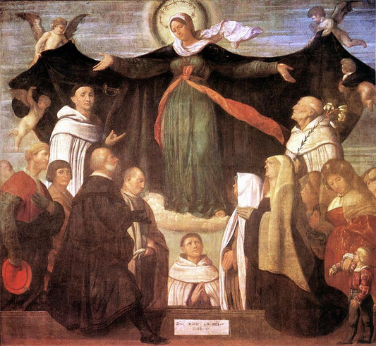 The Virgin of Carmel, vintage artwork by Moretto da Brescia, A3 (16x12") Poster Print