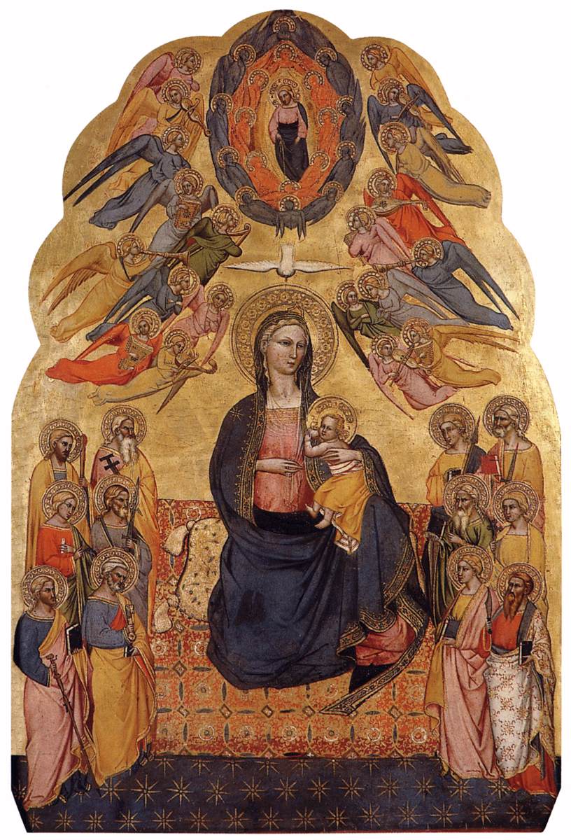 The Virgin of Humility, vintage artwork by Cenni di Francesco, A3 (16x12") Poster Print