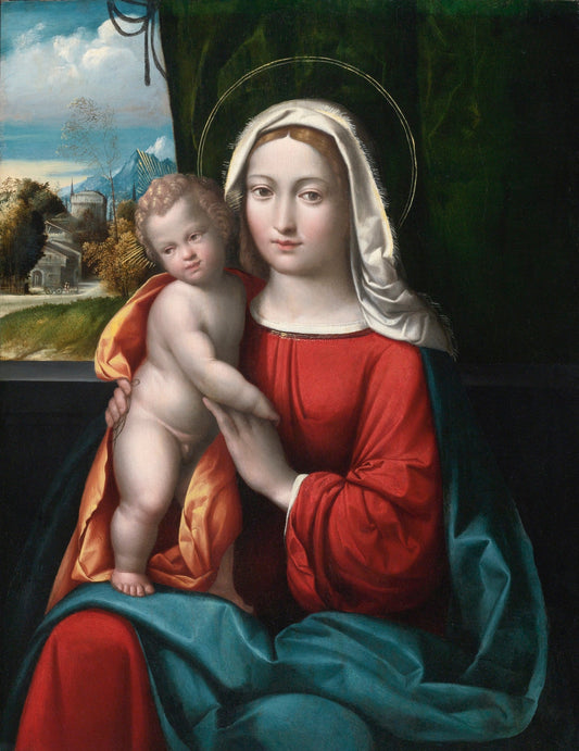 The Virgin with Child, vintage artwork by Il Garofalo, A3 (16x12") Poster Print
