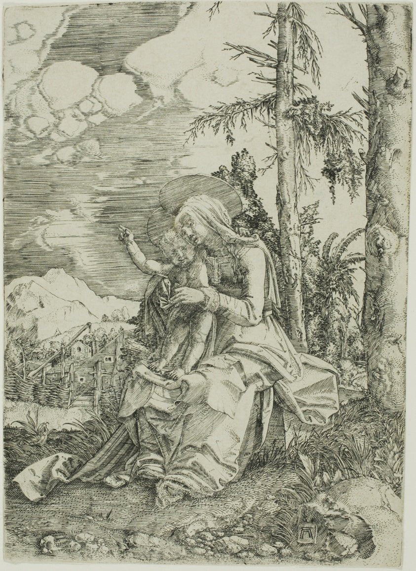 The Virgin with the Blessing Child in a Landscape by  Albrecht Altdorfer, 23x16"( A2 size) Poster Print