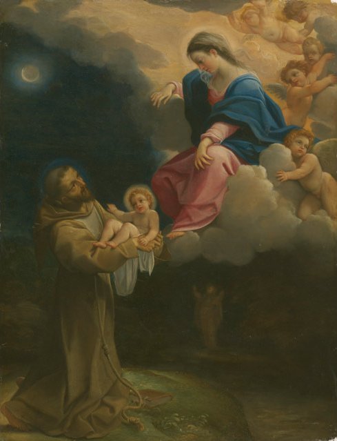 The Vision of Saint Francis, vintage artwork by Lodovico Carracci, A3 (16x12") Poster Print