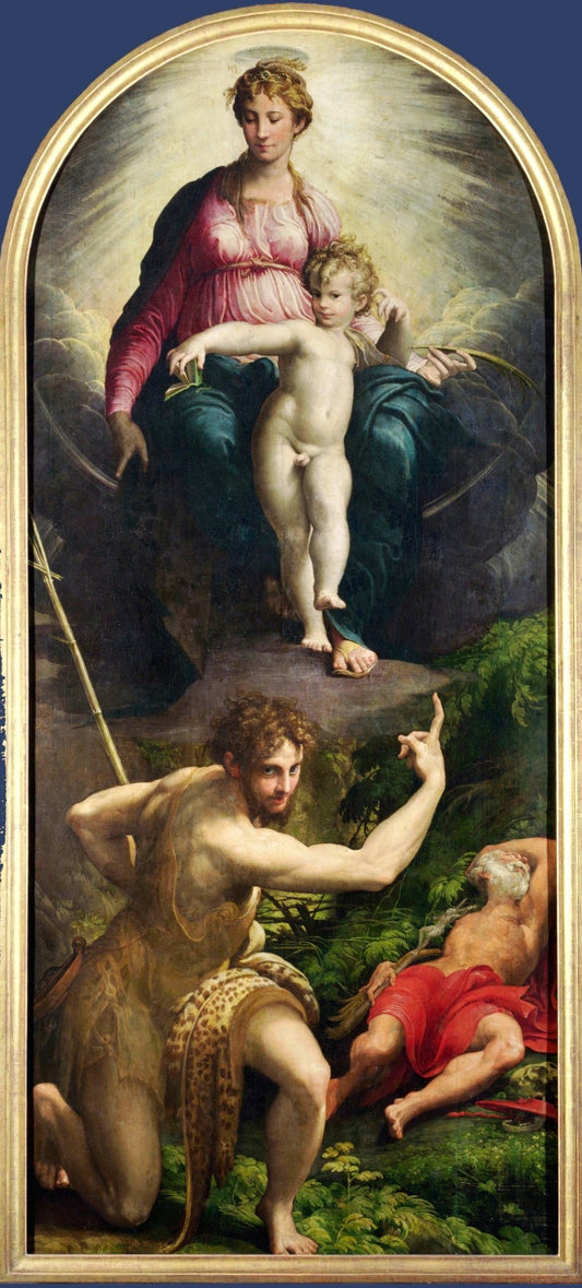 The Vision of St Jerome, vintage artwork by Parmigianino, A3 (16x12") Poster Print