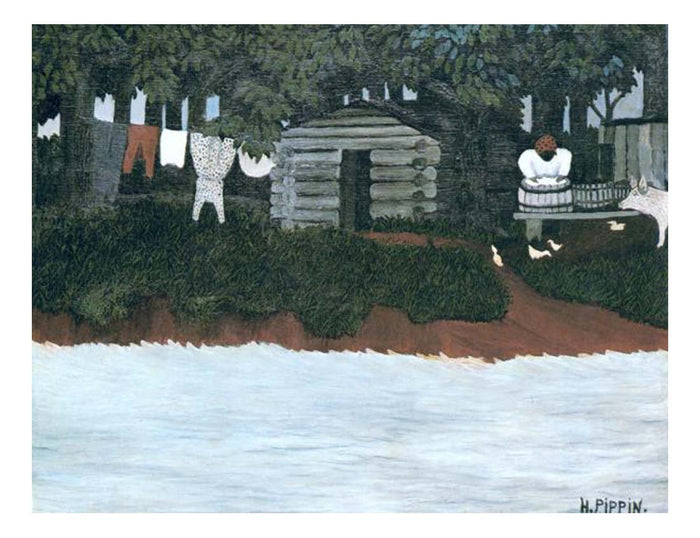 the wash 1940 by Horace Pippin, Classic African American artwork, 16x12