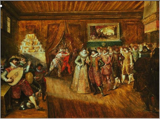 The Wedding Dance, vintage artwork by Franz Francken the Elder, 12x8" (A4) Poster