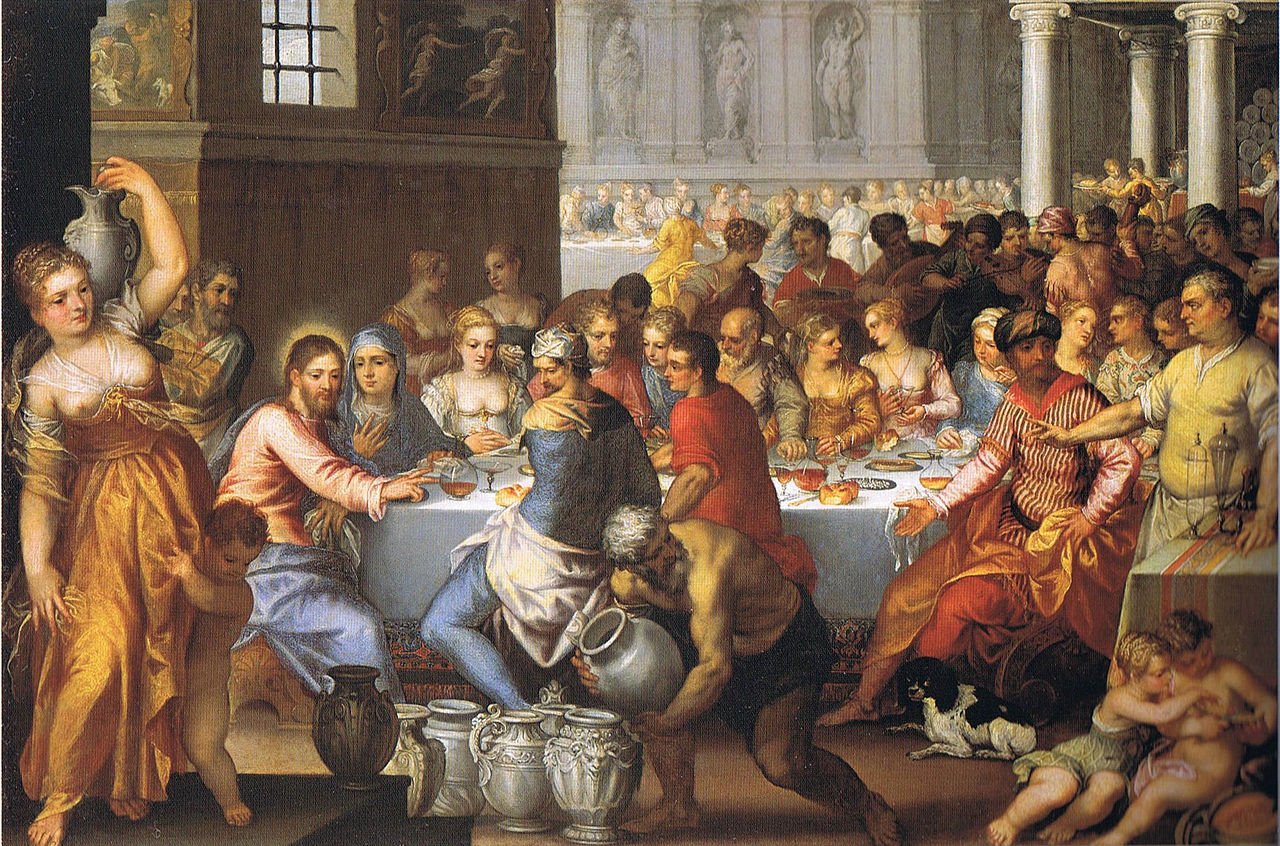 The Wedding Feast in Cana, vintage artwork by Hans Rottenhammer, A3 (16x12") Poster Print