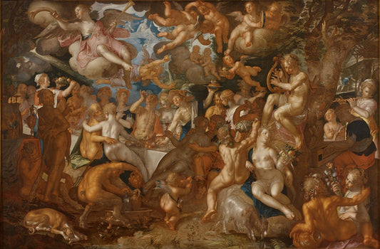 The Wedding of Peleus and Thetis, vintage artwork by Joachim Wtewael, 12x8" (A4) Poster