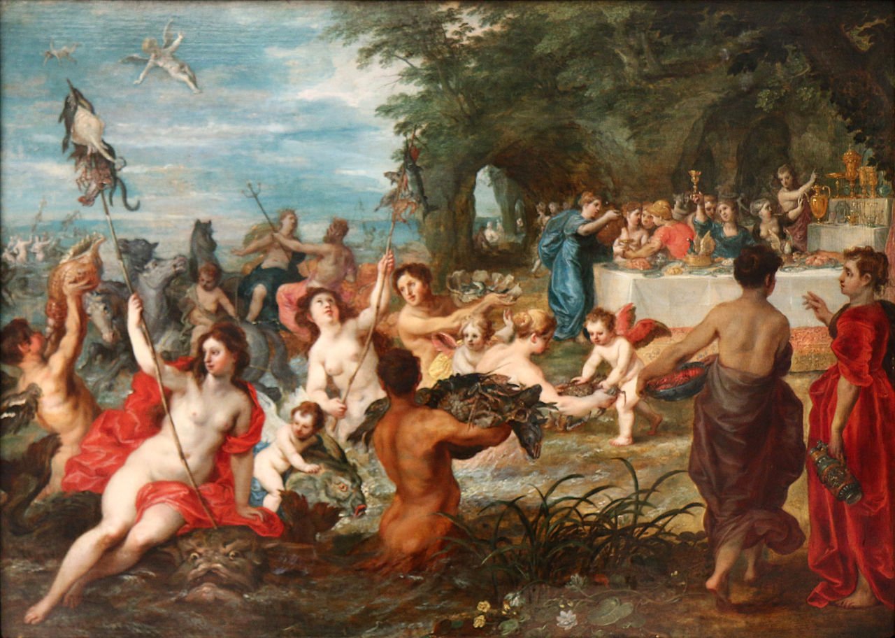 The Wedding of Thetis and Peleus, vintage artwork by Hendrick van Balen, 12x8" (A4) Poster