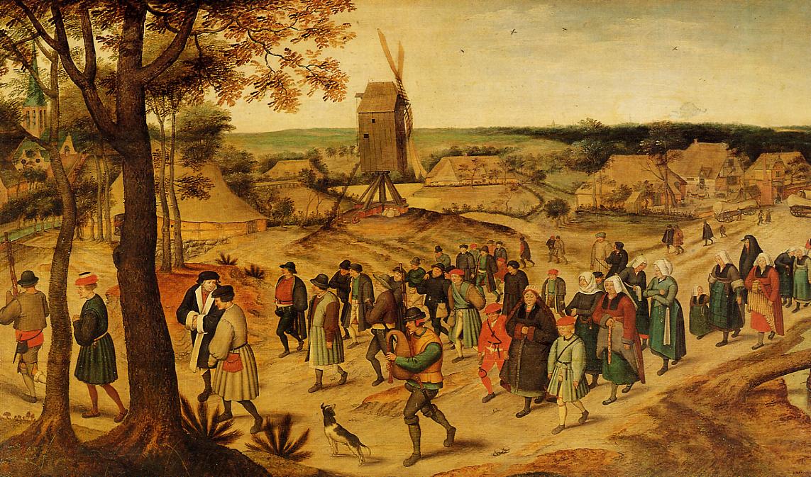 The Wedding Procession, vintage artwork by Pieter Brueghel the Younger, A3 (16x12") Poster Print
