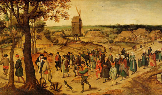 The Wedding Procession, vintage artwork by Pieter Brueghel the Younger, A3 (16x12") Poster Print