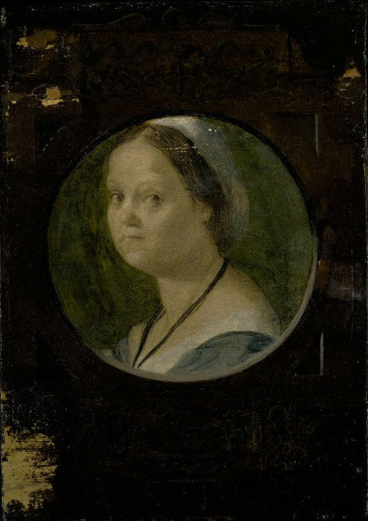 The Wife of Domenico da Gambassi, vintage artwork by Andrea del Sarto, A3 (16x12") Poster Print