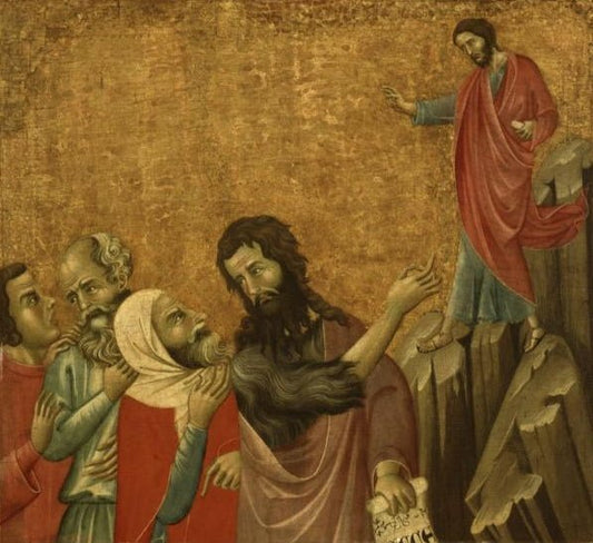The Witness of John the Baptist, vintage artwork by Master of San Torpè, 12x8" (A4) Poster