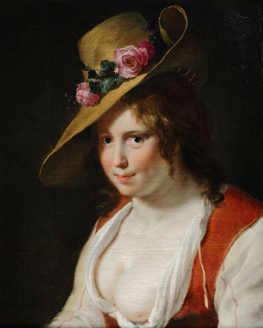 The Young Shepherdess, vintage artwork by Paulus Moreelse, 12x8" (A4) Poster