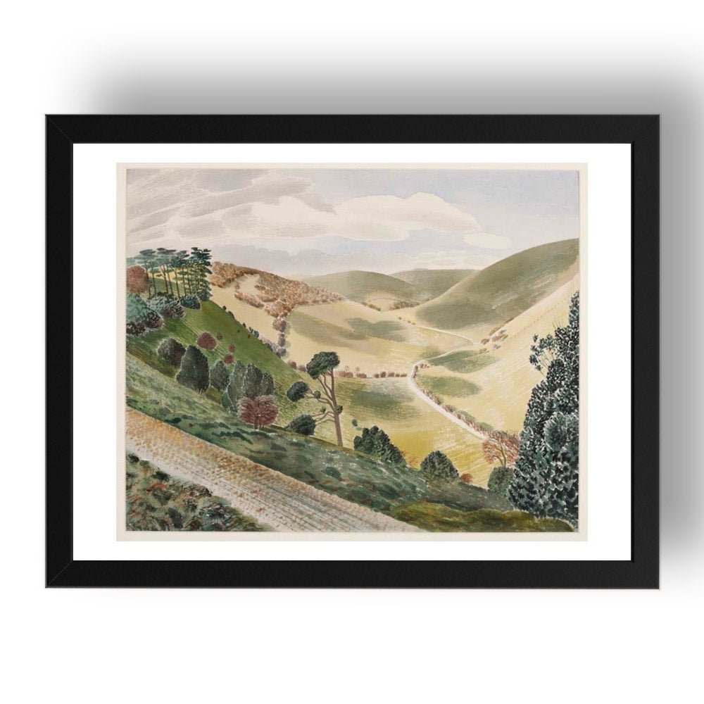 Eric Ravilious 'Wet Afternoon' Framed Wall Art Poster Print – A4, A3, A2, A1 Sizes – Digital Reprint