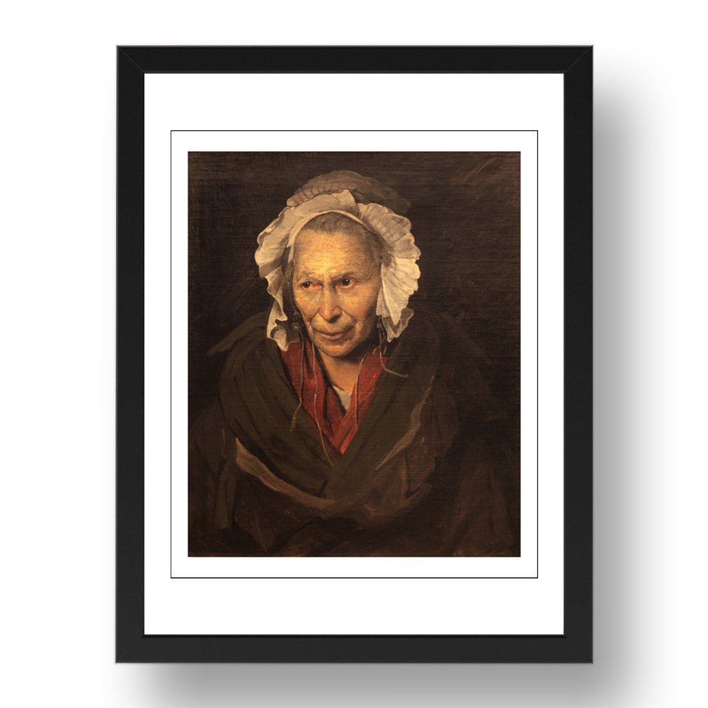 Théodore Géricault - The Mad Woman [1822], vintage artwork in A3 (17x13") Black Frame