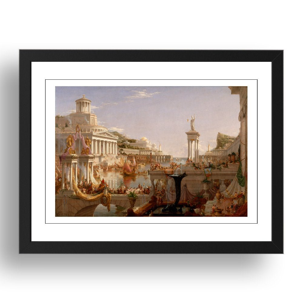 Thomas Cole - Course Of Empire Consummation vintage artwork in A3 (17x13") Black Frame