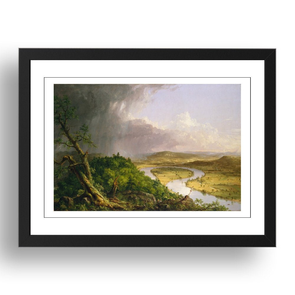 Thomas Cole - Mount Holyoke, Northampton, , vintage artwork in A3 (17x13") Black Frame