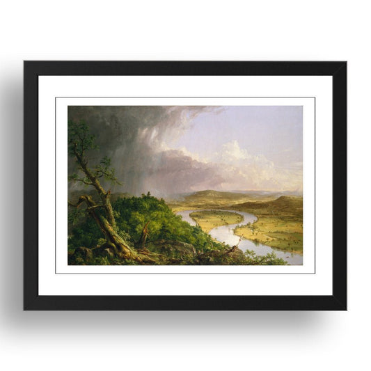 Thomas Cole - Mount Holyoke, Northampton, , vintage artwork in A3 (17x13") Black Frame