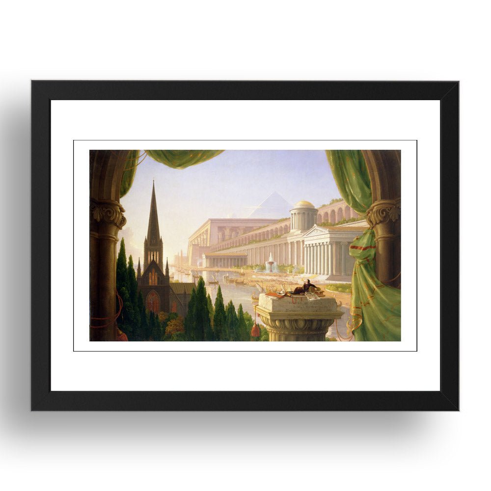 Thomas Cole - The Architect's Dream [1840], vintage artwork in A3 (17x13") Black Frame