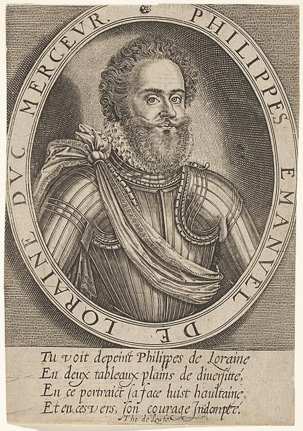 Thomas de Leu:Philip Emanuel de Loraine 16th–17th century, vintage artwork, 16x12"(A3) Poster Print