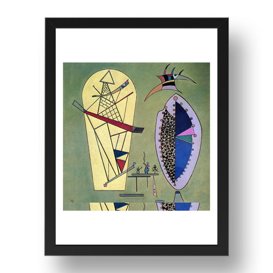 Three Between Two 1942 by Wassily Kandinsky, 17x13" Frame