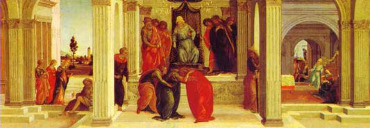 Three Scenes from the Story of Esther, vintage artwork by Filippino Lippi, A3 (16x12") Poster Print