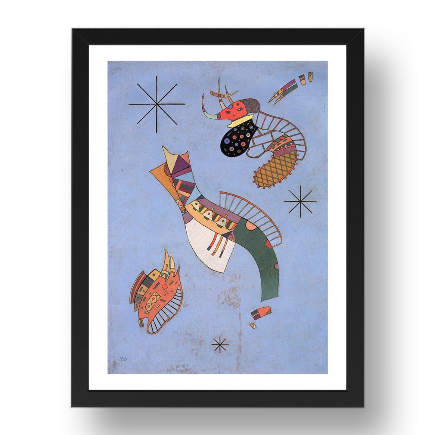 Three Stars 1942 by Wassily Kandinsky, 17x13" Frame