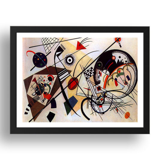 Throughgoing line 1923 by Wassily Kandinsky, 17x13" Frame