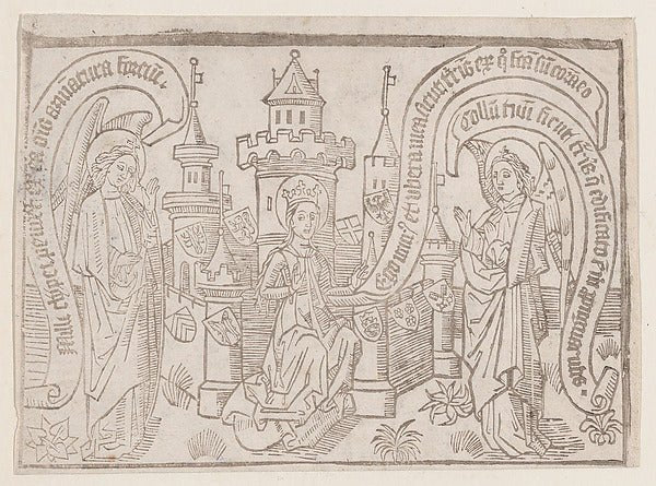 Thy Neck Is Like the Tower of David  illustration from a Canti, vintage art, A3 (16x12") Poster Print