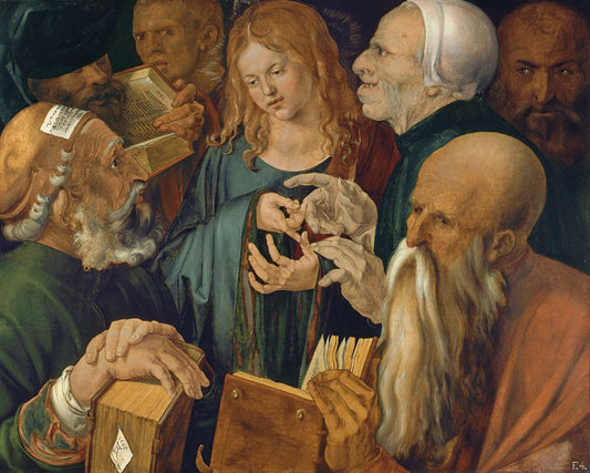 jesus among the doctors by Albrecht Durer, 12x8" (A4) Poster