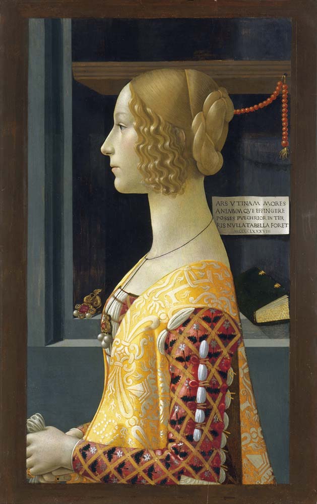 portrait of giovanna tornabuoni by D. Ghirlandaio, 12x8" (A4) Poster