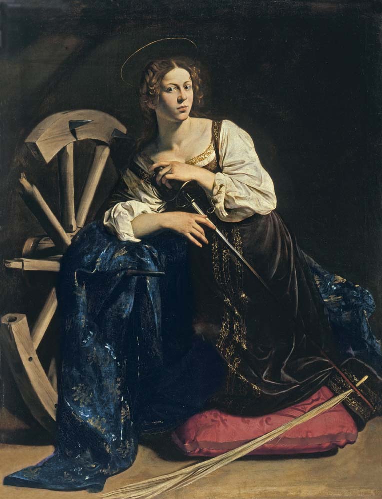 saint catherine of alexandria by Caravaggio, 12x8" (A4) Poster