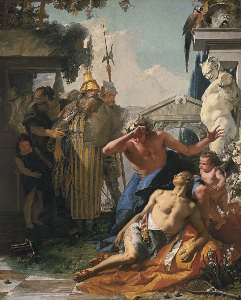 the death of hyacinthus by G. Tiepolo, , 12x8" (A4) Poster