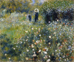 woman with a parasol in a garden by P.A. Renoir, 12x8" (A4) Poster